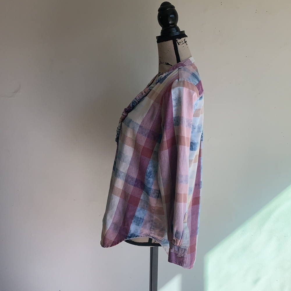 Isabella Sinclair Bleach Plaid Pullover Top - Picture 7 of 10